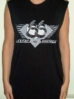 Monochrome design Bailey Brothers Cap Sleeve T Shirt